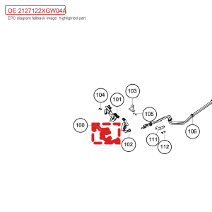 Conjunto de tubo de saída frontal para sistema de resfriamento do pacote de baterias do GWM Tank 500 – 2127122XGW04A