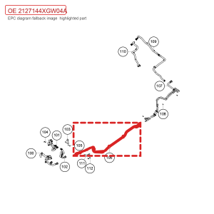 Conjunto da seção traseira do tubo de água da saída do pacote de baterias para GWM Tank 500 – 2127144XGW04A