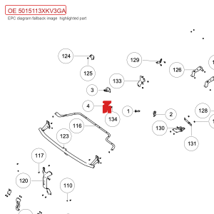 دعامة لتركيب غطاء الزينة لمحرك سيارة GWM Tank 500، رقم OE: 5015113XKV3GA