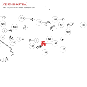 حامل تثبيت لوحة القياس لسيارة GWM Tank 500، رقم 5301199XPT11A