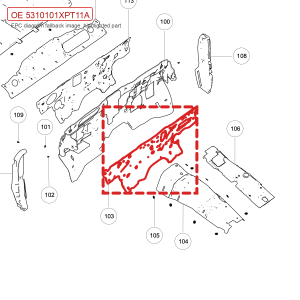 For GWM Tank 500 Front Bulkhead Outer Insulation Pad 5310101XPT11A