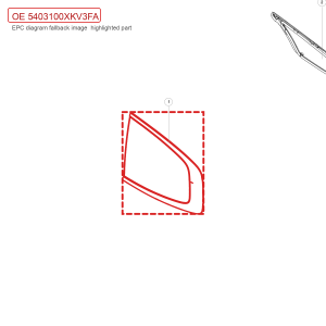 For GWM Tank 500 Left Side Quarter Window Glass Assembly 5403100XKV3FA