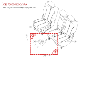 For GWM Tank 500 Second Row Left Seat Track Left Front Cover 7000501XKV3AA