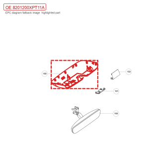 For GWM Tank 500 Interior Rearview Mirror Base Lower Cover 8201200XPT11A