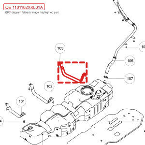 For GWM Tank 700 Hi4 T Fuel Tank Rear Strap 1101102XKL01A