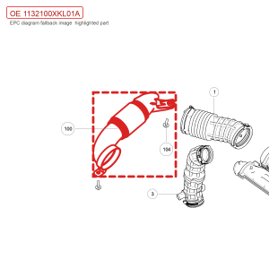 For GWM Tank 700 Hi4 T Air Cleaner Intake Pipe 1132100XKL01A