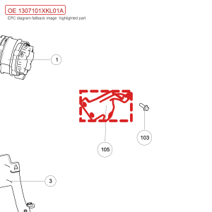 Suporte para montagem da bomba d'água do pacote de baterias para GWM Tank 700 Hi4-T 1307101XKL01A