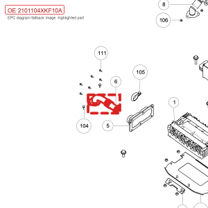 Para tubo de ventilação da bateria Hi4-T do GWM Tank 700 2101104XKF10A