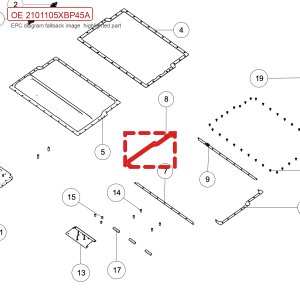 Para GWM Tank 700 Hi4-T: Perfil de Pressão da Caixa Superior 2101105XBP45A