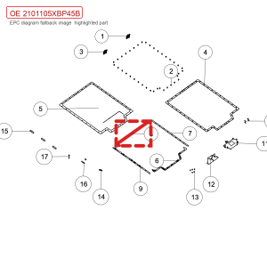 For GWM Tank 700 400 Hi4 T Upper Housing Pressure Strip 2101105XBP45B