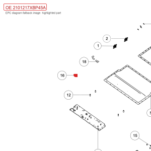 Para suporte de barra coletora GWM Tank 700 Hi4-T, código 2101217XBP45A