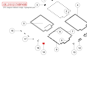 Para GWM Tank 700 Hi4-T: Suporte para barra coletora 2101217XBP45B