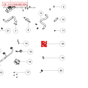 Para GWM Tank 700 Hi4-T: Conjunto de suporte anti-rotação 2101506XBE38A