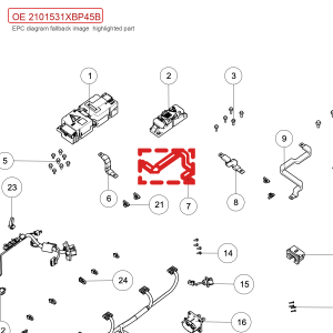 Para o sistema de bateria Hi4-T do GWM Tank 700: barra coletora 2101531XBP45B