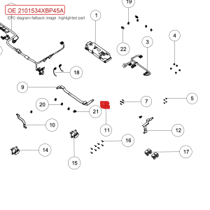 Para o sistema de bateria elétrica do GWM Tank 700 400 Hi4-T - Barra de conexão 2101534XBP45A