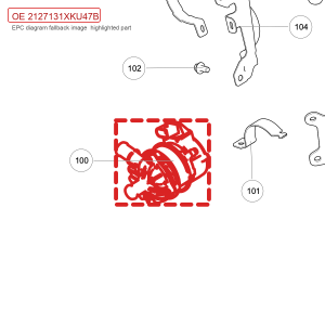 Para o GWM Tank 700 Hi4-T: Conjunto da bomba d'água do motor 2127131XKU47B