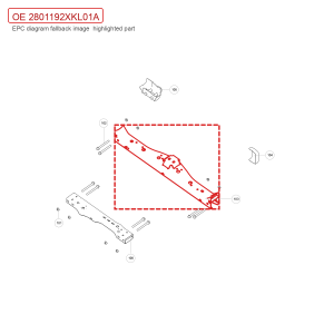 For GWM Tank 700 Hi4 T Fourth Crossmember Sub assembly 2801192XKL01A