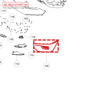 สำหรับ GWM Tank 700 Hi4 T ฝาครอบชุดไฟตัดหมอกหน้าซ้าย 2803157XKF10A
