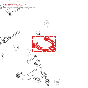 For GWM Tank 700 Hi4 T Front Left Upper Control Arm Assembly 2904101XKL01A