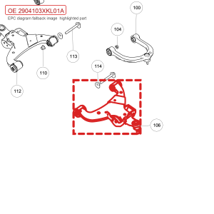 For GWM Tank 700 Hi4 T Front Suspension Left Lower Control Arm Assembly 2904103XKL01A