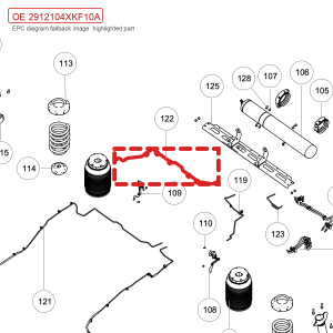 For GWM Tank 700 Hi4 T Right Rear Air Spring Line Assembly 2912104XKF10A