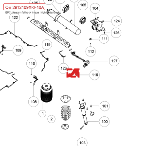 For GWM Tank 700 Hi4 T Vertical Dynamic Control Unit Inlet and Exhaust Pipe Upper Section Assembly 2912109XKF10A