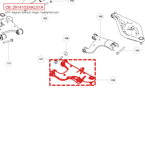 For GWM Tank 700 Hi4 T Rear Suspension Left Lower Control Arm Assembly 2914103XKL01A