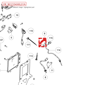 For GWM Tank 700 Hi4 T High Temperature Sensor Bracket 3612104XKL01A
