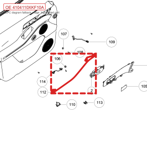 For GWM Tank 700 Hi4 T Left Front Door Trim Ambient Light Assembly 4104110XKF10A