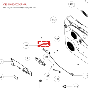 For GWM Tank 700 Hi4 T Right Front Door Inner Handle Ambient Light Assembly 4104200XKF10A