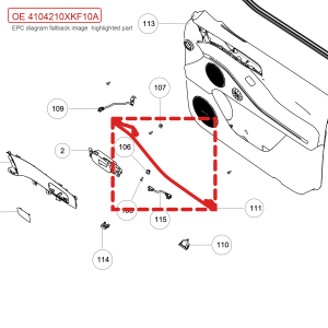 For GWM Tank 700 Hi4 T Right Front Door Mid Trim Ambient Light Assembly 4104210XKF10A