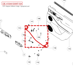 For GWM Tank 700 Hi4 T Right Rear Door Middle Trim Ambient Light Assembly 4104410XKF10A