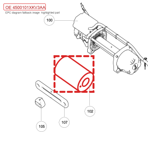 Para GWM Tank 700 Hi4-T Shanhai: Corda de Guincho 4500101XKV3AA