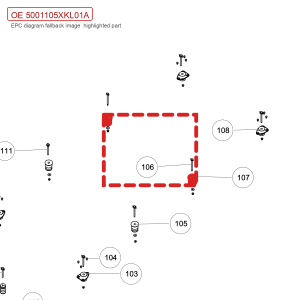 لتركيب هيكل سيارة GWM Tank 700 Hi4-T، مجموعة التثبيت الرابعة 5001105XKL01A