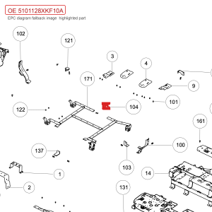 لحام حامل تثبيت المصد الخلفي الأيمن لسيارة GWM Tank 700 Hi4-T، رقم 5101128XKF10A