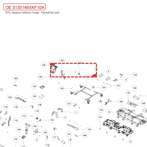 لقمة تثبيت المصد الخلفي لسيارة GWM Tank 700 Hi4-T، رقم القطعة 5130146XKF10A
