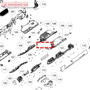 For GWM Tank 700 Hi4 T Instrument Panel Damper Pin 5303302XKZ1DA