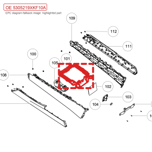 For GWM Tank 700 Hi4 T Console System Upper Cover Assembly 5305219XKF10A