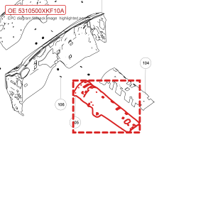 Для GWM Tank 700 Hi4 T: нижний защитный экран центрального тоннеля, OE 5310500XKF10A