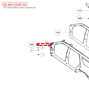 لحام دعامة التثبيت العلوي الخلفي للجناح الأيسر لسيارة GWM Tank 700 Hi4-T، رقم 5401115XKF10A
