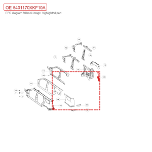لتجميع قناة تصريف المياه الجانبية اليسرى لسيارة GWM Tank 700 Hi4-T، رقم 5401170XKF10A
