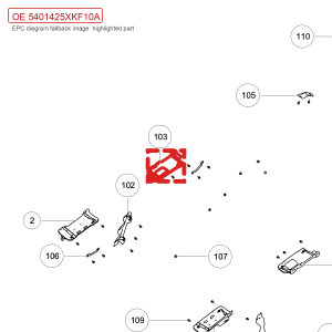 لحامل مقبض السقف الجانبي الأيمن للصف الثاني لسيارة GWM Tank 700 Hi4-T، رقم 5401425XKF10A