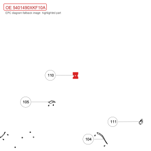 لوح تثبيت خطاف الحبل الأيمن لسيارة GWM Tank 700 Hi4-T، رقم القطعة 5401490XKF10A