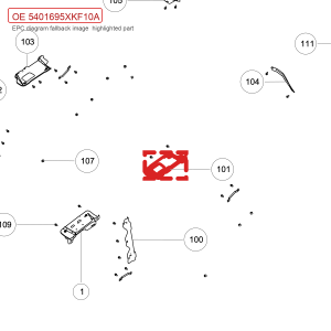 لحام دعامة حامل قبضة السقف الأيسر للصف الثاني لسيارة GWM Tank 700 Hi4-T، رقم 5401695XKF10A