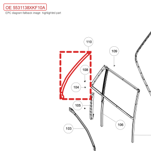 For GWM Tank 700 Hi4 T Right Rear Door Gap Seal 5531138XKF10A