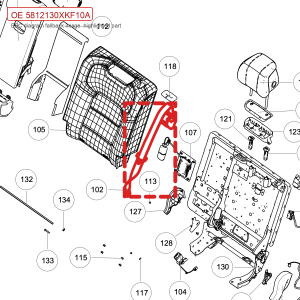 For GWM Tank 700 Hi4 T Rear Middle Seat Belt Assembly 5812130XKF10A