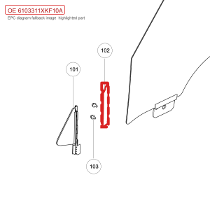For GWM Tank 700 Hi4 T Left Front Door Triangle Window Trim 6103311XKF10A