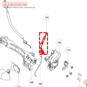 For GWM Tank 700 Hi4 T Left Front Door Exterior Release Cable 6105107XKF10A
