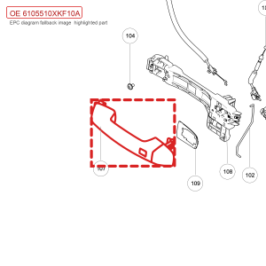 For GWM Tank 700 Hi4 T Left Front Door Outer Handle Assembly 6105510XKF10A