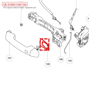 For GWM Tank 700 Hi4 T Side Door Outer Handle Gasket 6105611XKF10A
